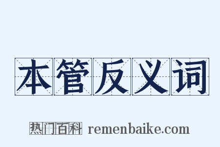 本管反义词是什么意思的图片